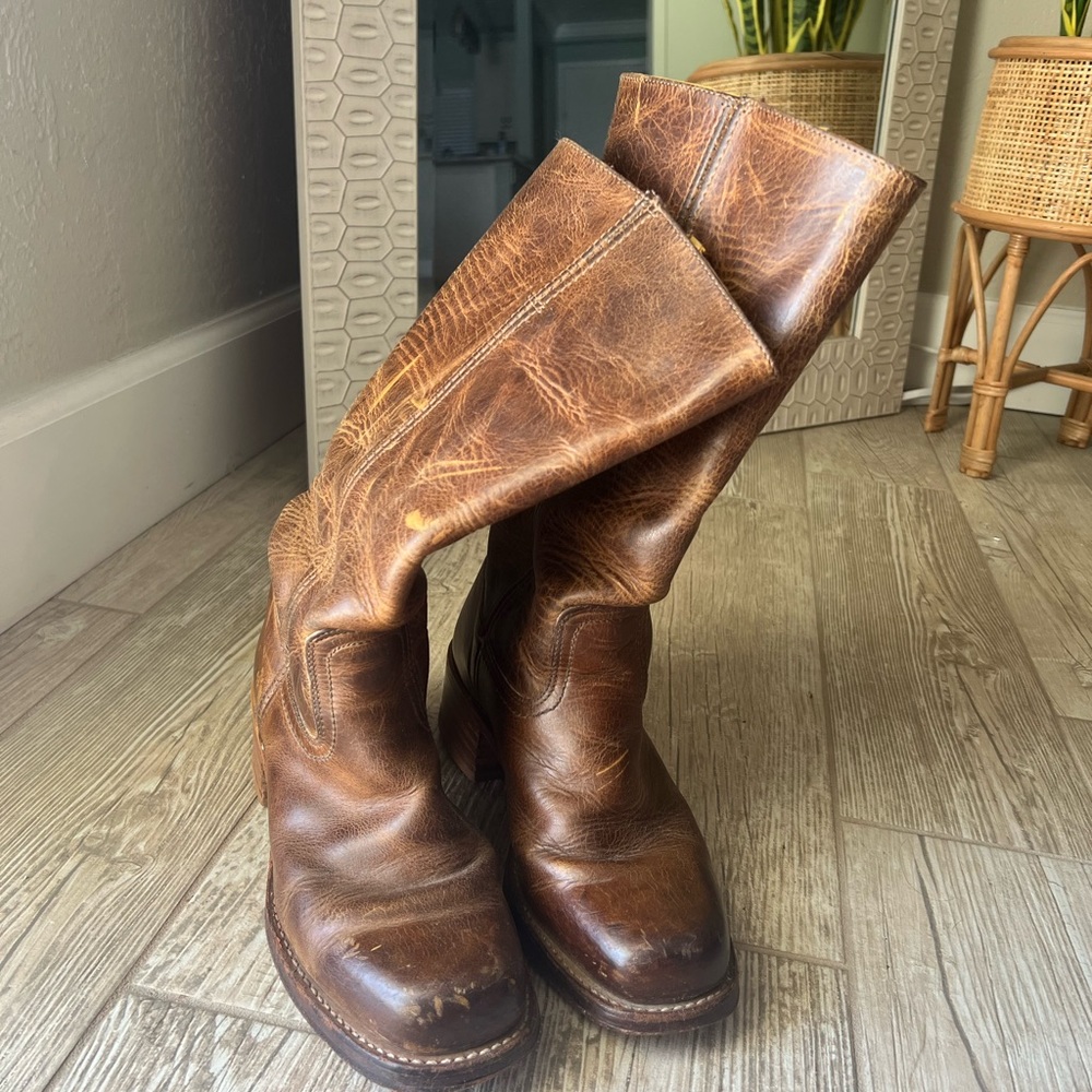 Frye Tan Leather Boots